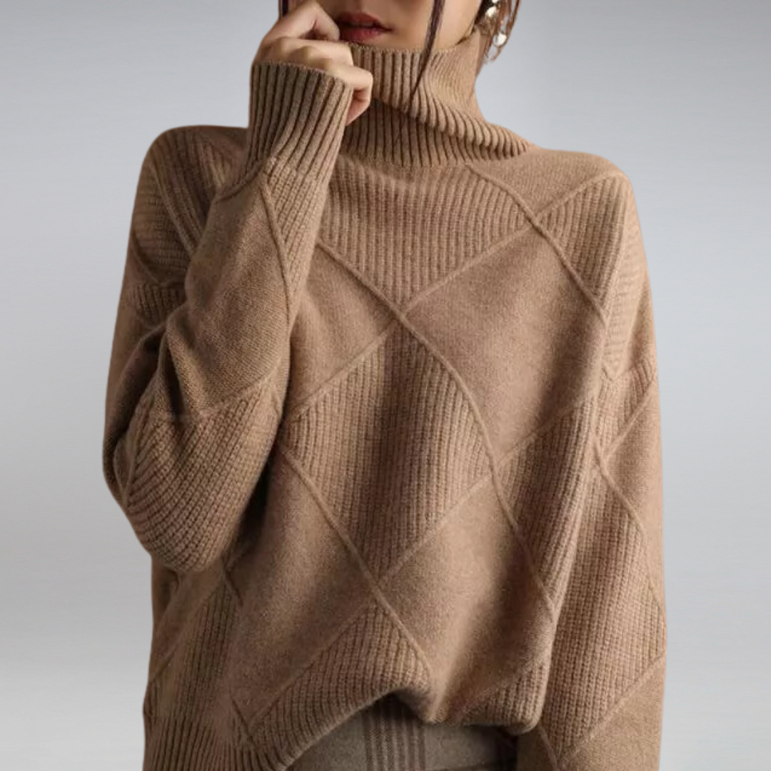 Amélie™ | Pull à col roulé en cachemire doux