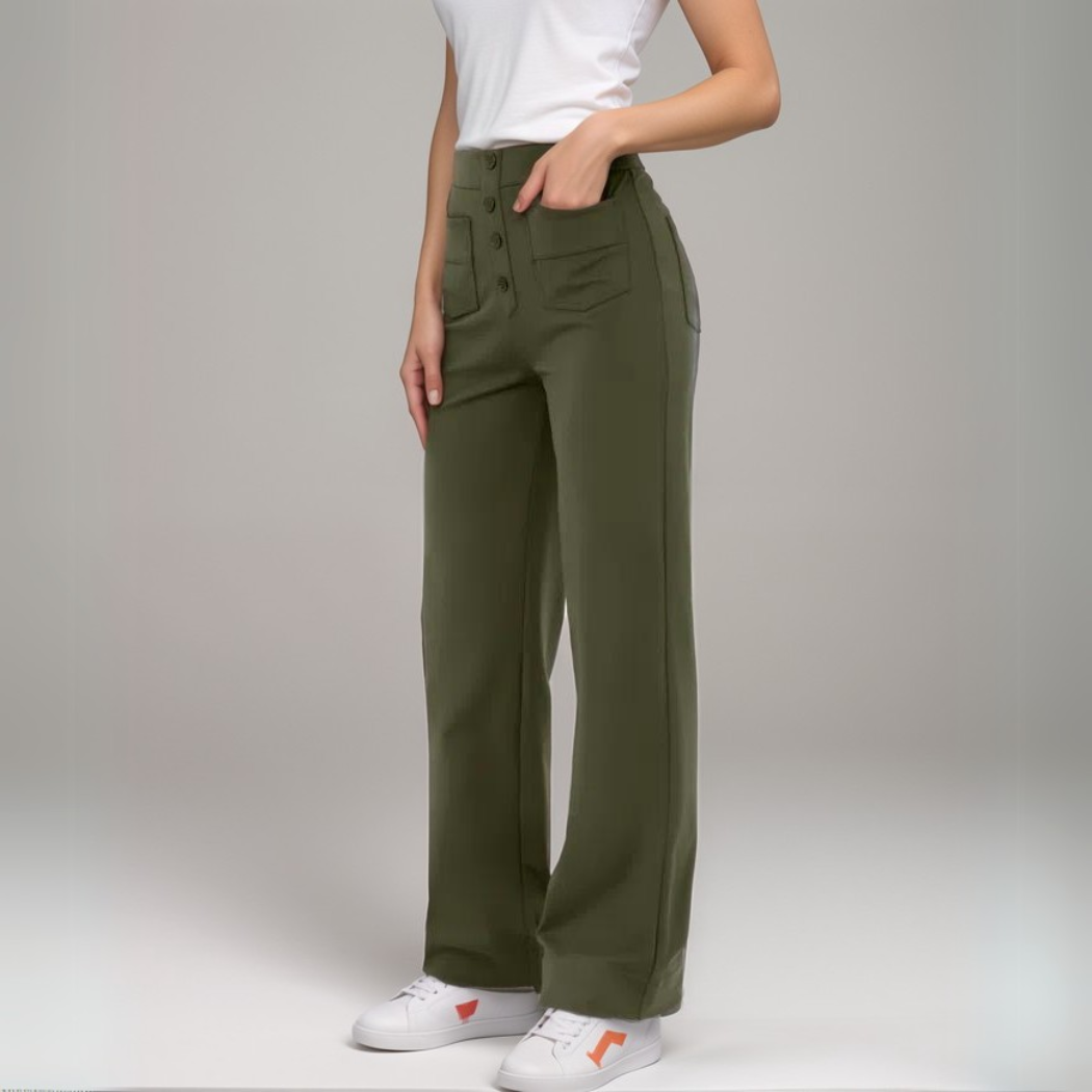 Momo | Pantalon élastique taille haute