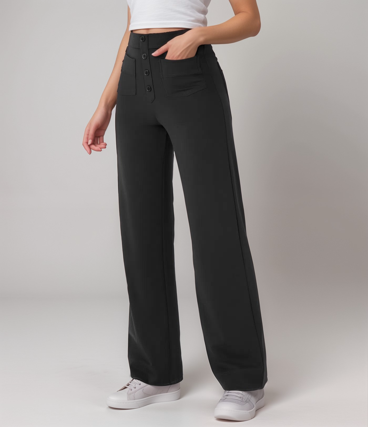 Momo | Pantalon élastique taille haute