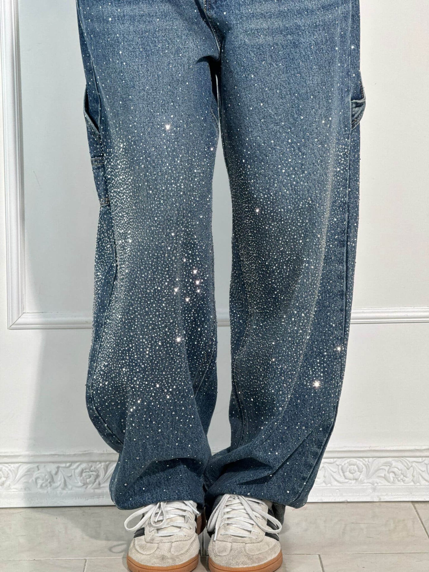 Calypso | Pantalon taille haute à jambes larges et poches à boutons