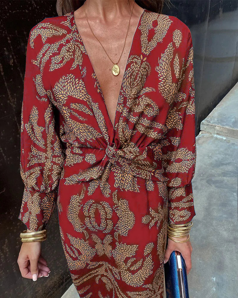 Alissa | Robe Élégante à Imprimé Vintage