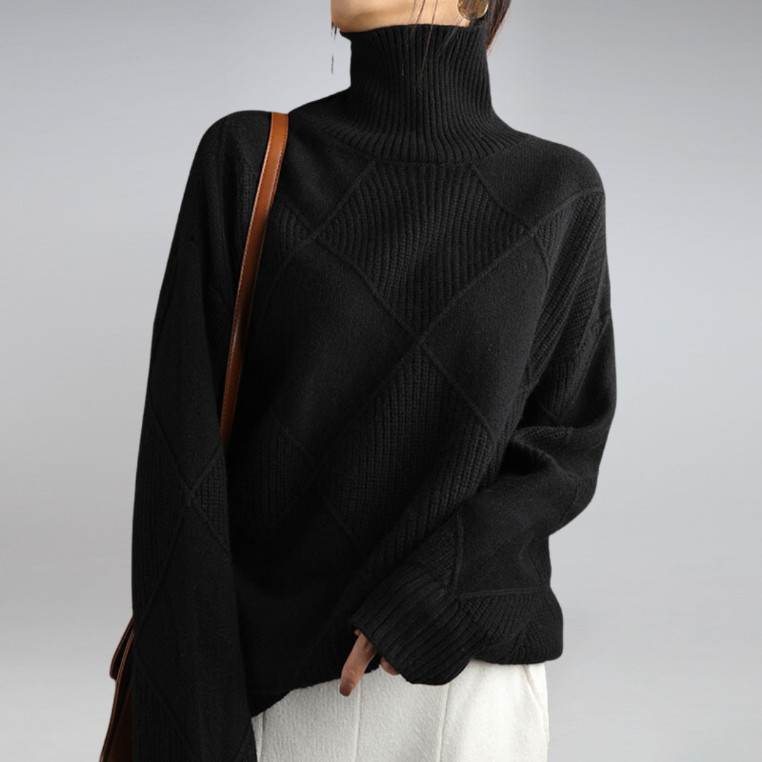 Amélie™ | Pull à col roulé en cachemire doux