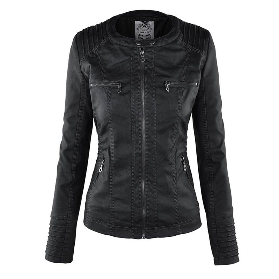 Sienna™ | Veste en simili cuir avec capuche