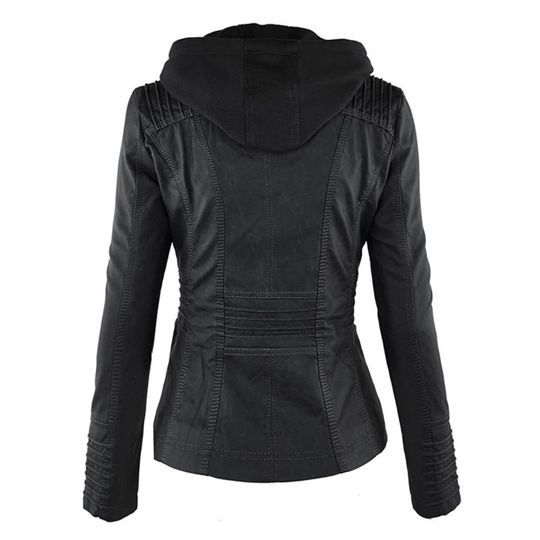 Sienna™ | Veste en simili cuir avec capuche