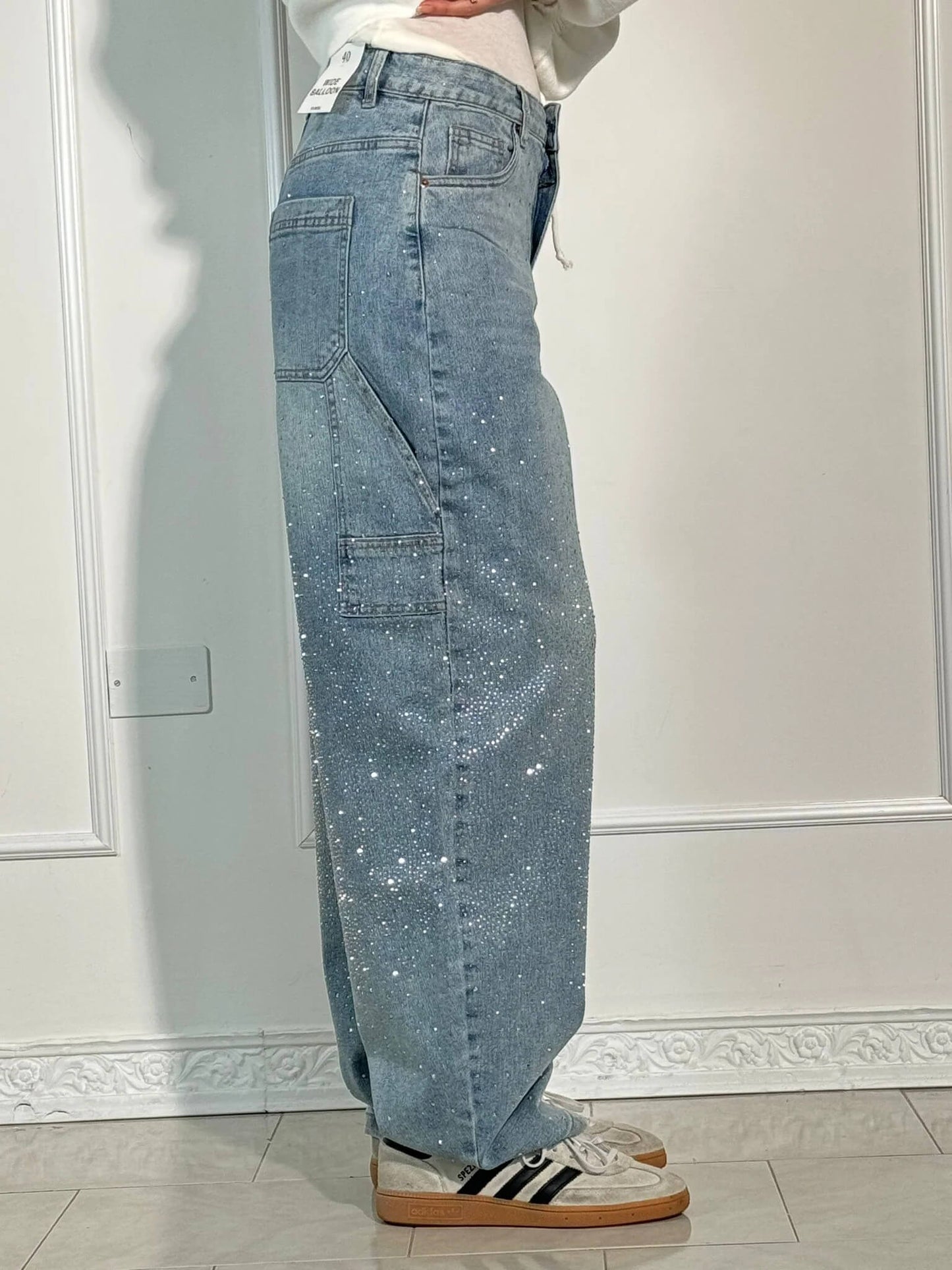 Calypso | Pantalon taille haute à jambes larges et poches à boutons