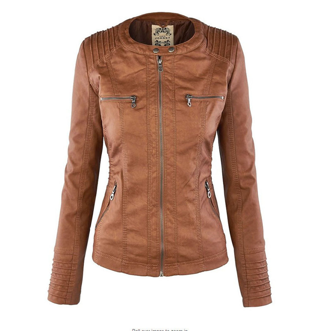 Sienna™ | Veste en simili cuir avec capuche