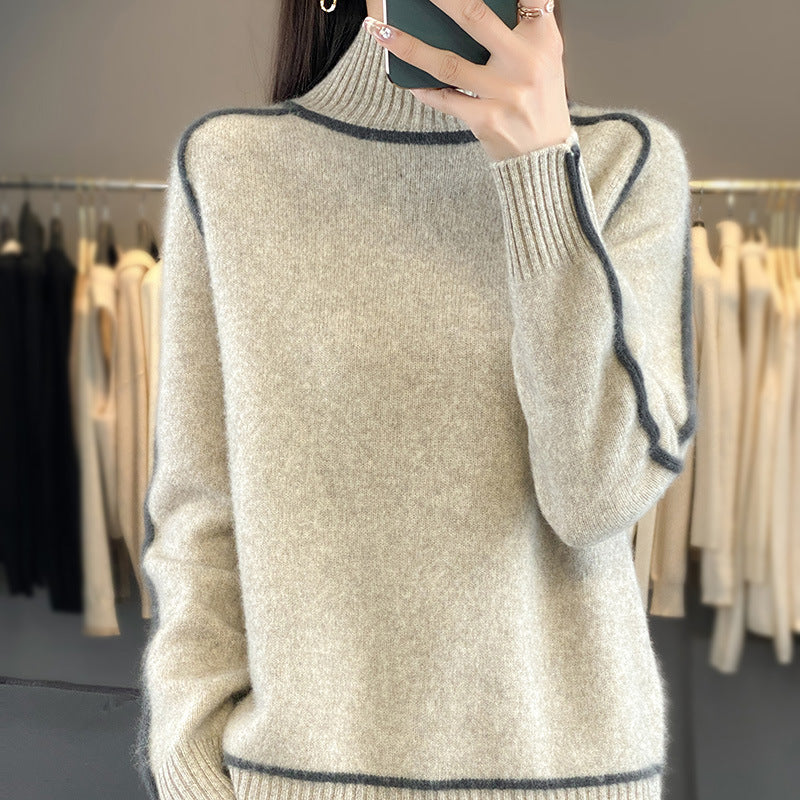 Aurélie™ | Pull En Laine Oversize à Col Haut pour Femmes