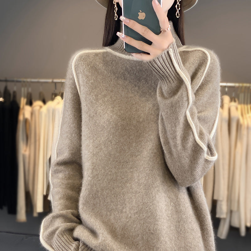 Aurélie™ | Pull En Laine Oversize à Col Haut pour Femmes