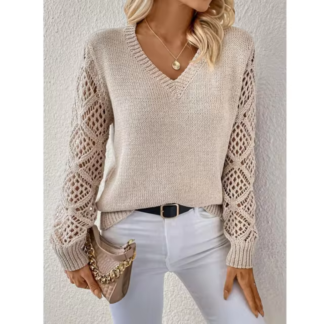 Juliette™ | Pull Décontracté à Col V en Maille