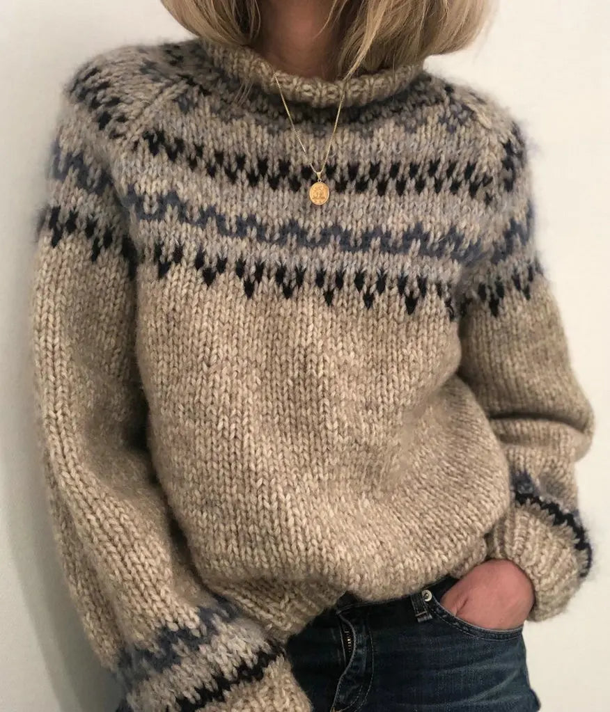 Cécile™ | Pull tricoté à col roulé
