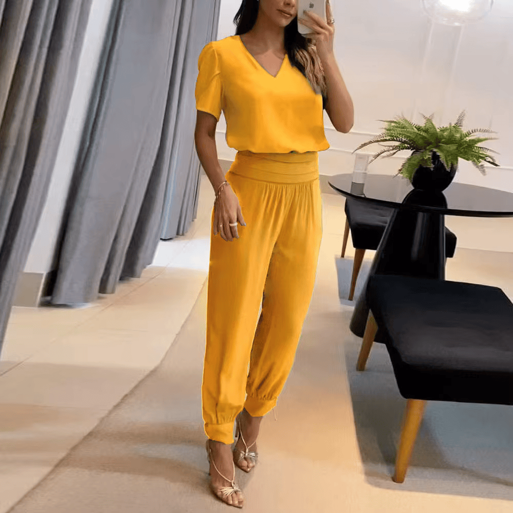 Florenceâ„¢ - Ensemble Tendance avec Blouse et Pantalon