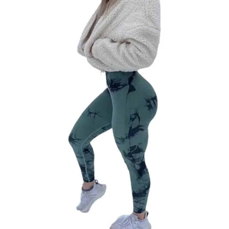 Legging Femme Push-Up Tie-Dye Sans Couture