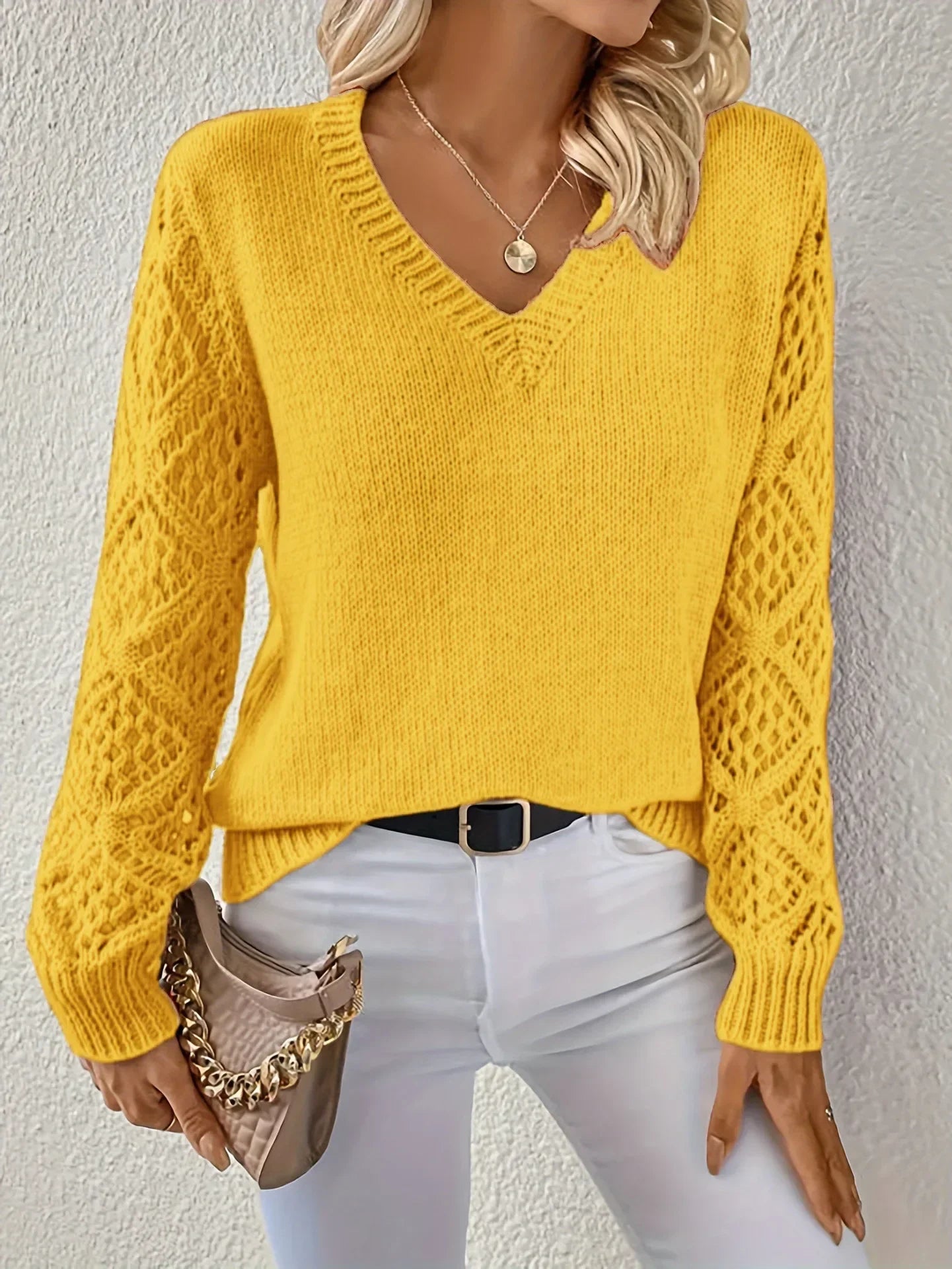 Juliette™ | Pull Décontracté à Col V en Maille