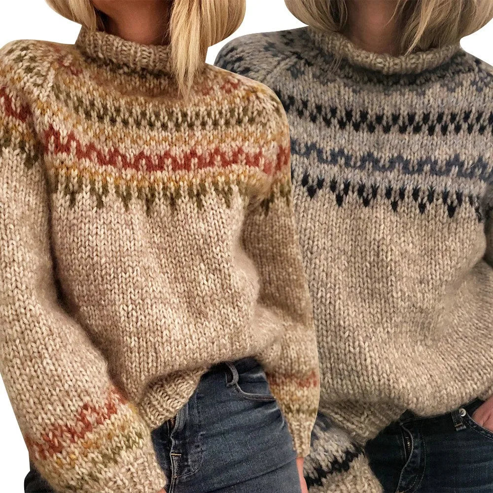 Cécile™ | Pull tricoté à col roulé