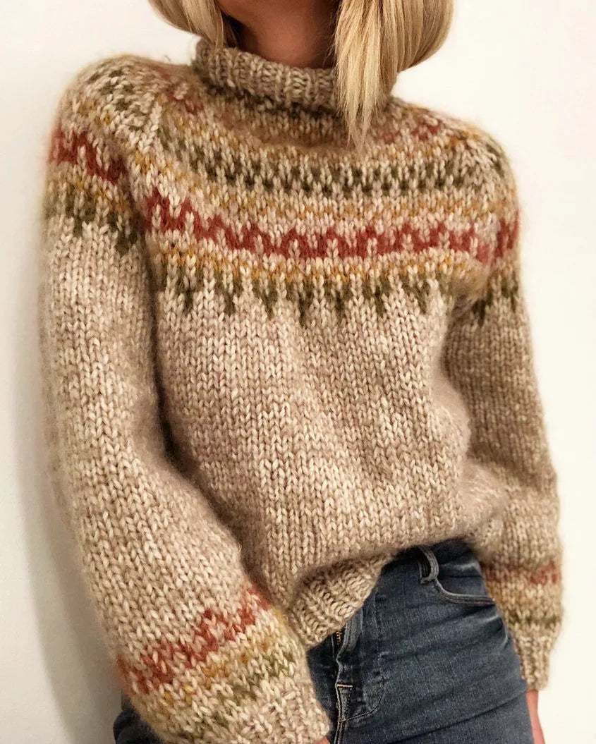 Cécile™ | Pull tricoté à col roulé