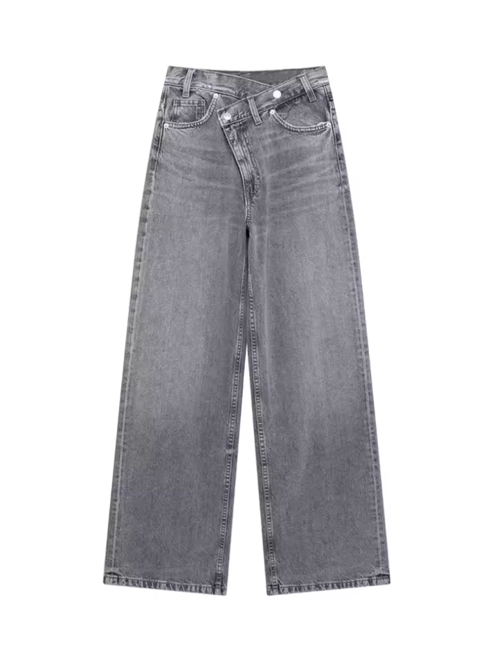 Zoe™ | Jean Loose Fermeture Asymétrique