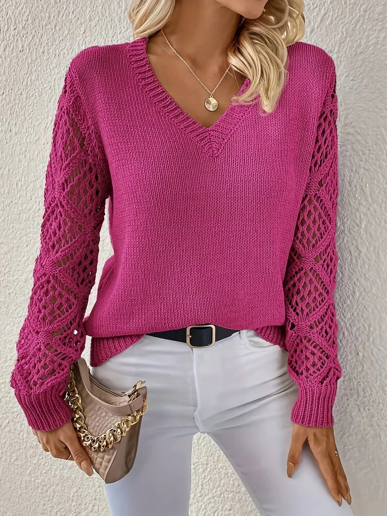 Juliette™ | Pull Décontracté à Col V en Maille