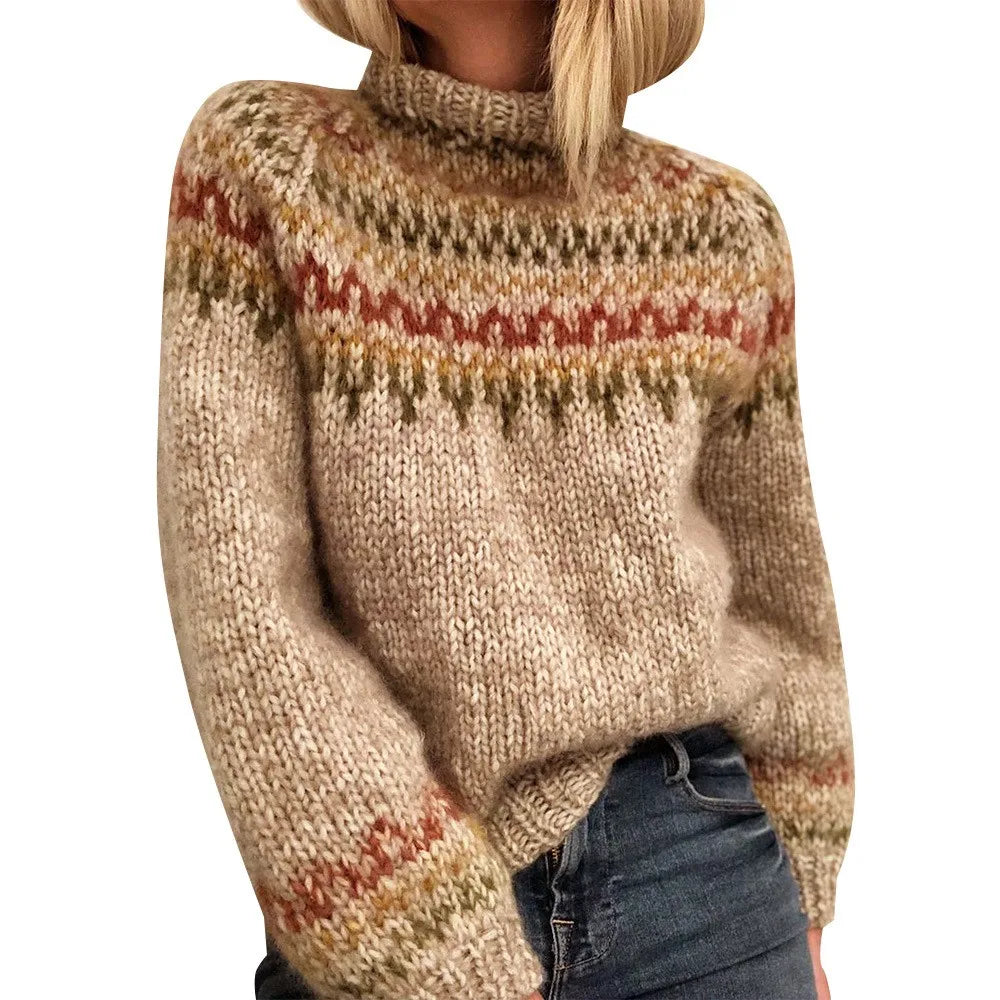 Cécile™ | Pull tricoté à col roulé