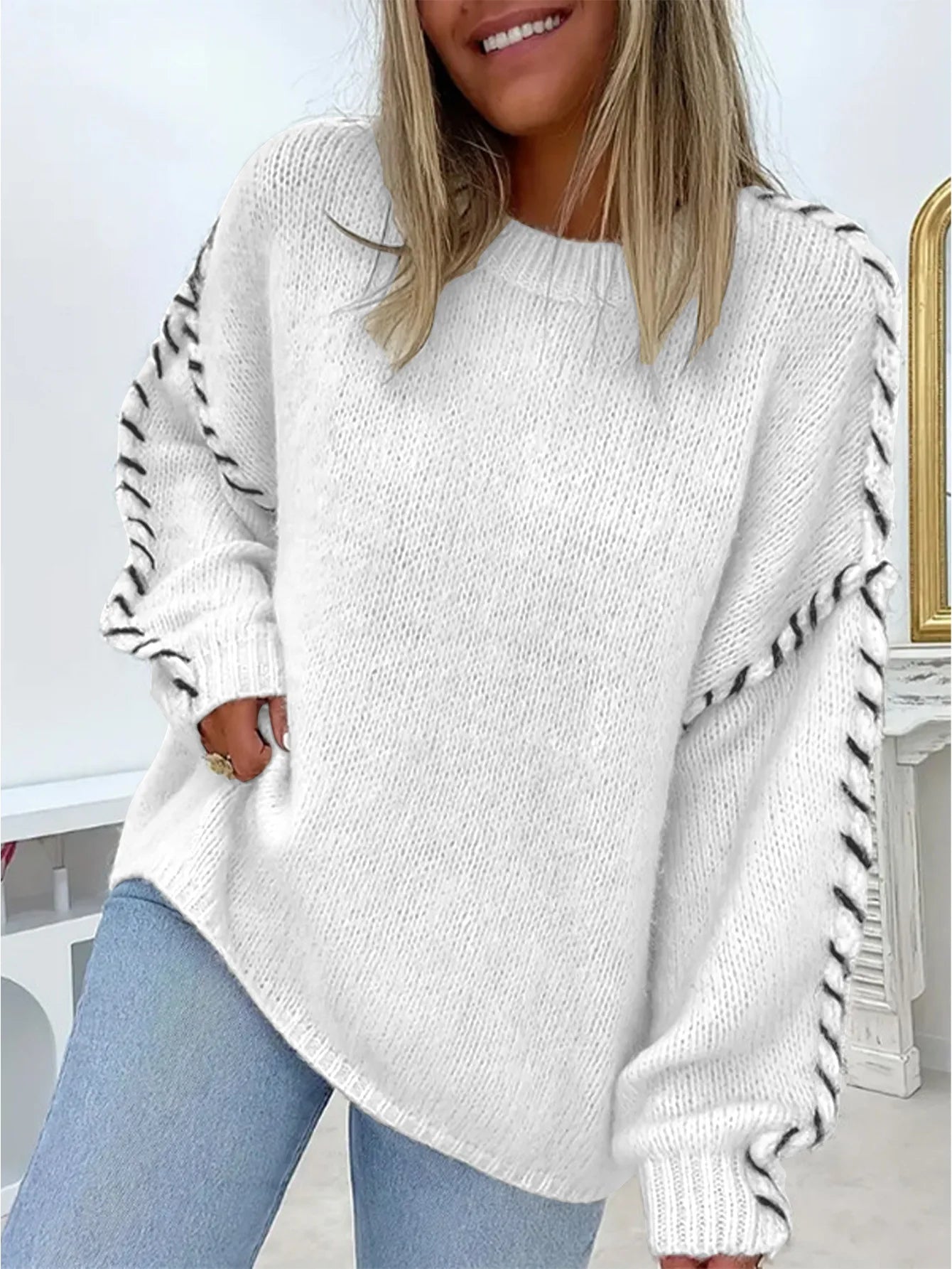 Fleur™ | Pull Tricoté Décontracté et Chaud
