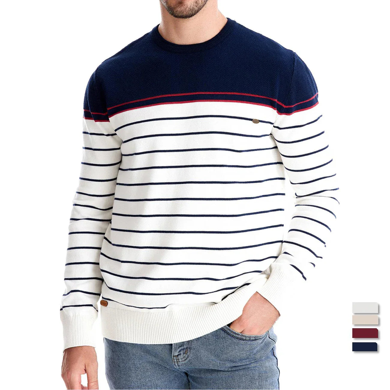 MIRAVO | Pull rayé pour homme