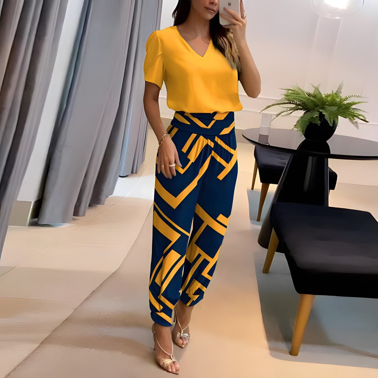 Florenceâ„¢ - Ensemble Tendance avec Blouse et Pantalon