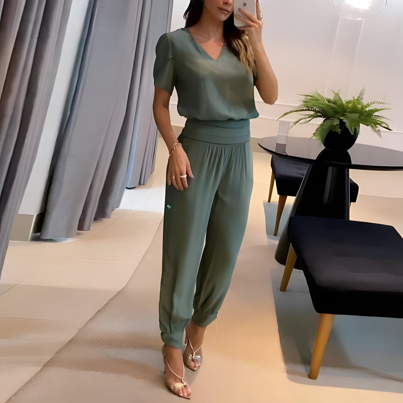 Florenceâ„¢ - Ensemble Tendance avec Blouse et Pantalon