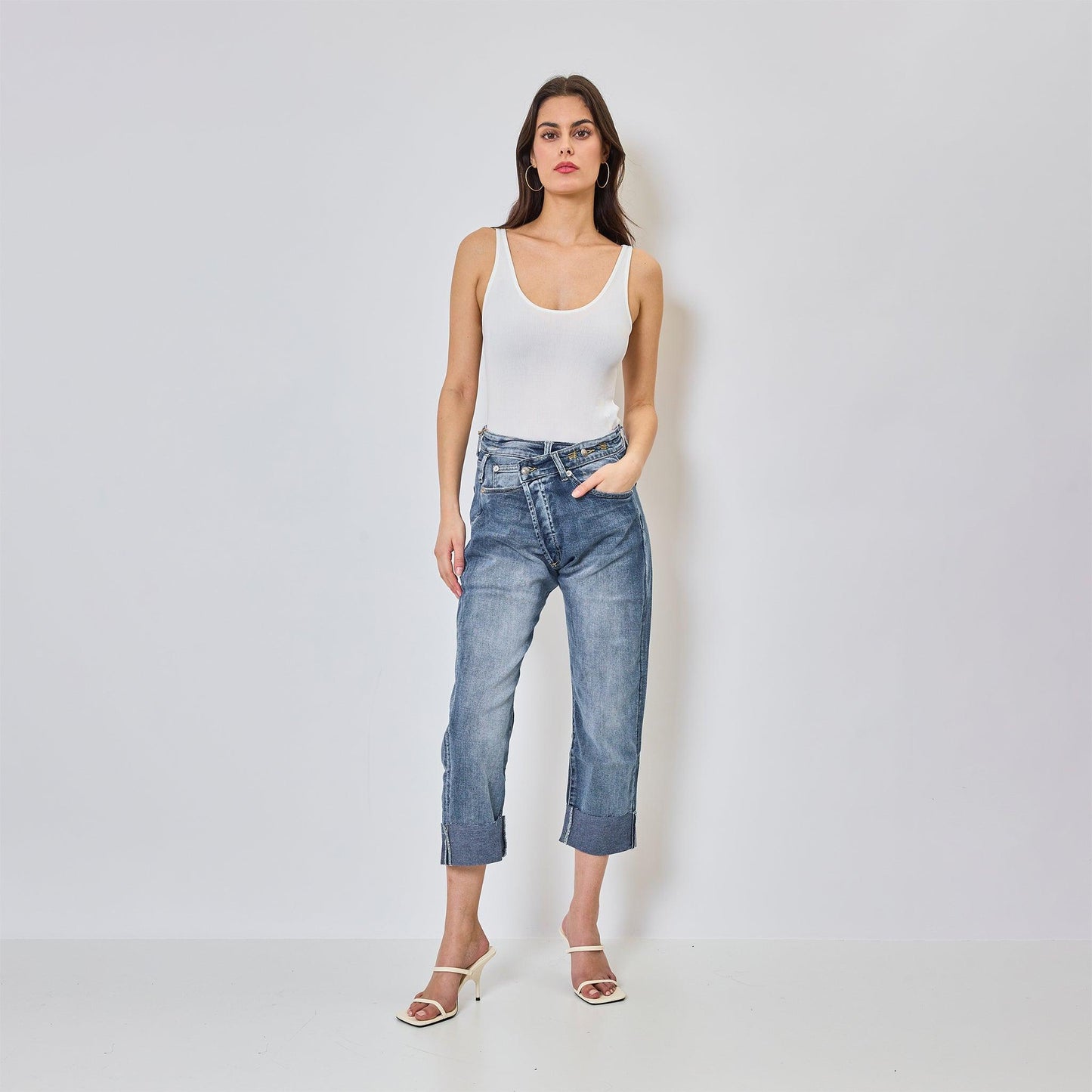 Zoe™ | Jean Loose Fermeture Asymétrique