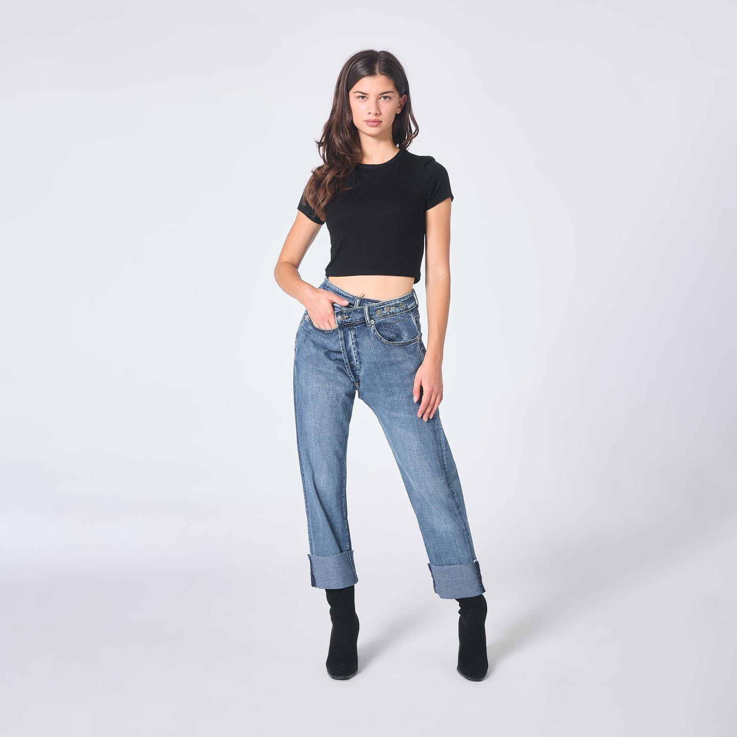 Zoe™ | Jean Loose Fermeture Asymétrique