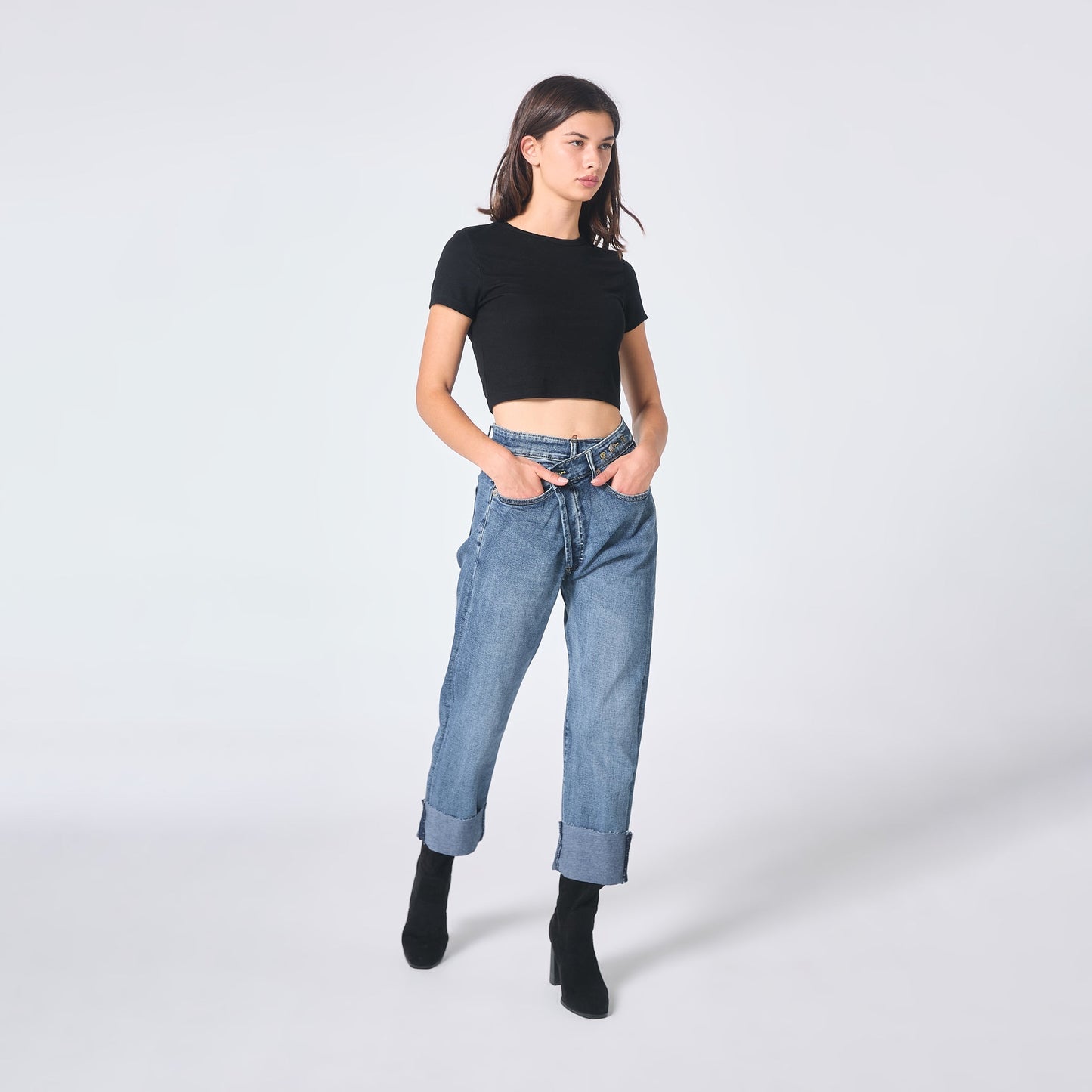 Zoe™ | Jean Loose Fermeture Asymétrique