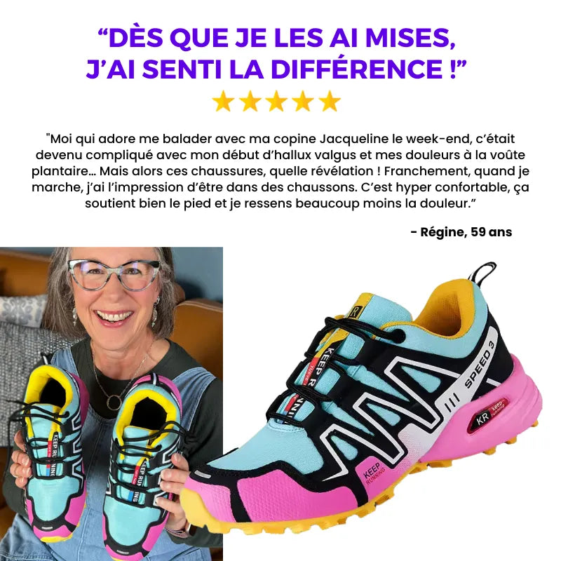 OrthoTrail™ – Chaussures de marche à confort orthopédique femme