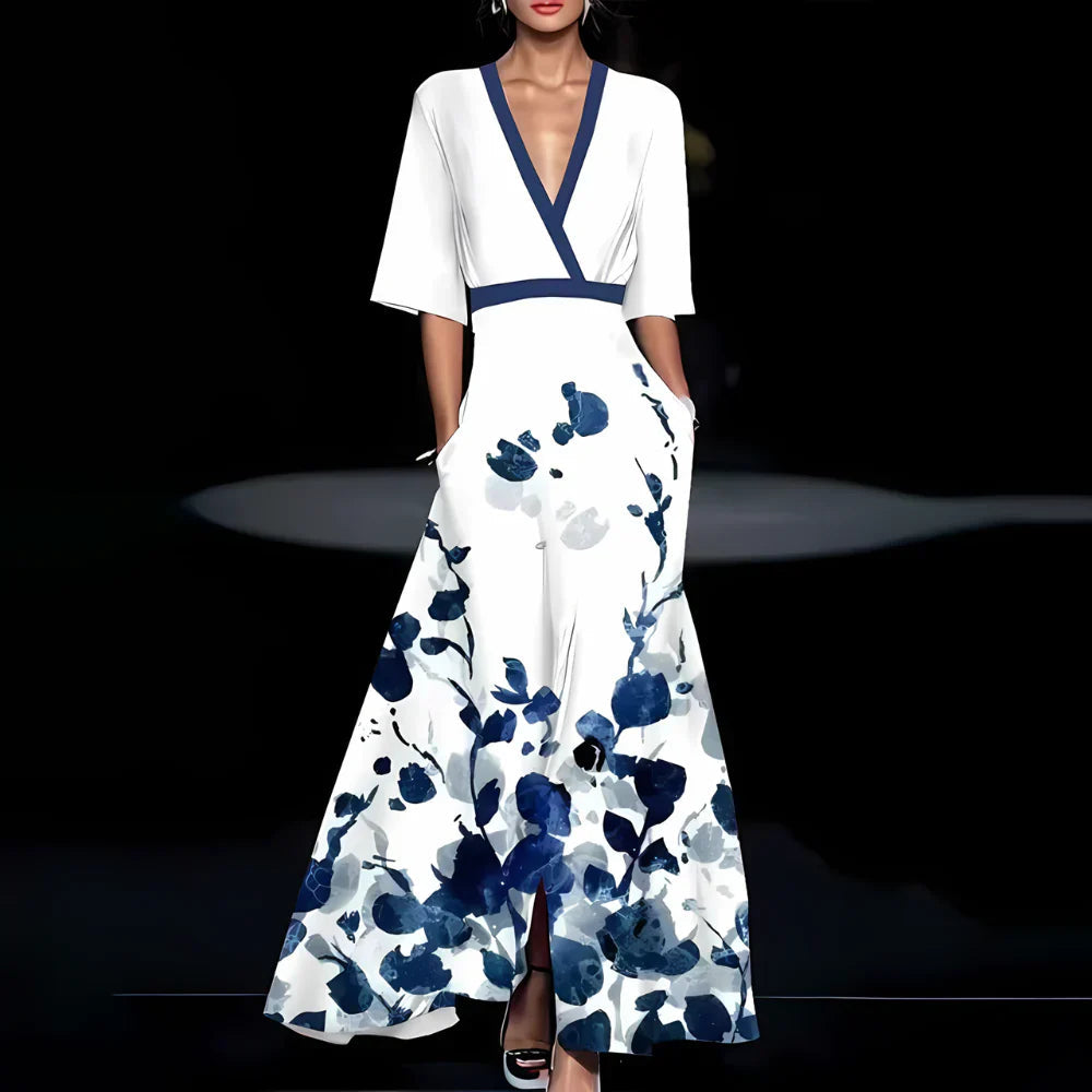 Lorraine | Élégance Florale en Robe Fluide