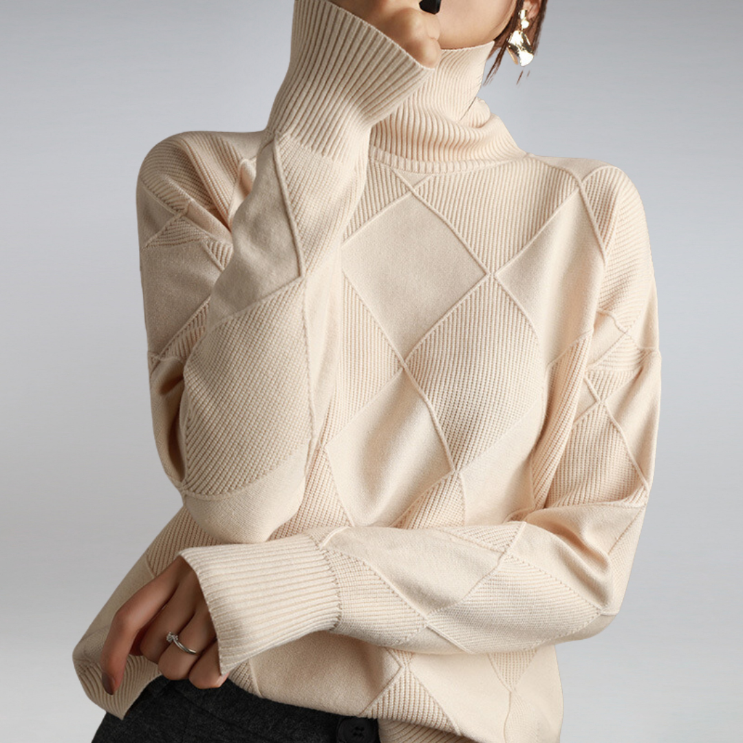 Amélie™ | Pull à col roulé en cachemire doux