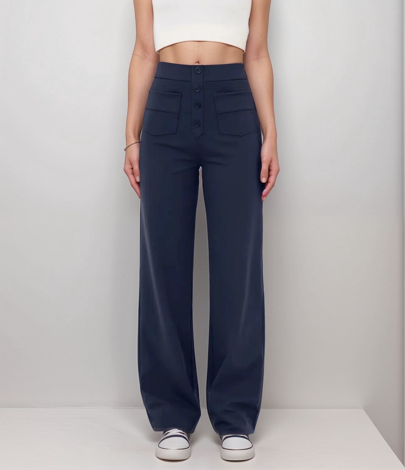 Momo | Pantalon élastique taille haute
