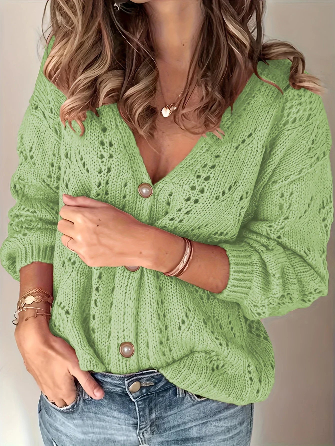 Amélie™ | Cardigan Tricoté à Boutons
