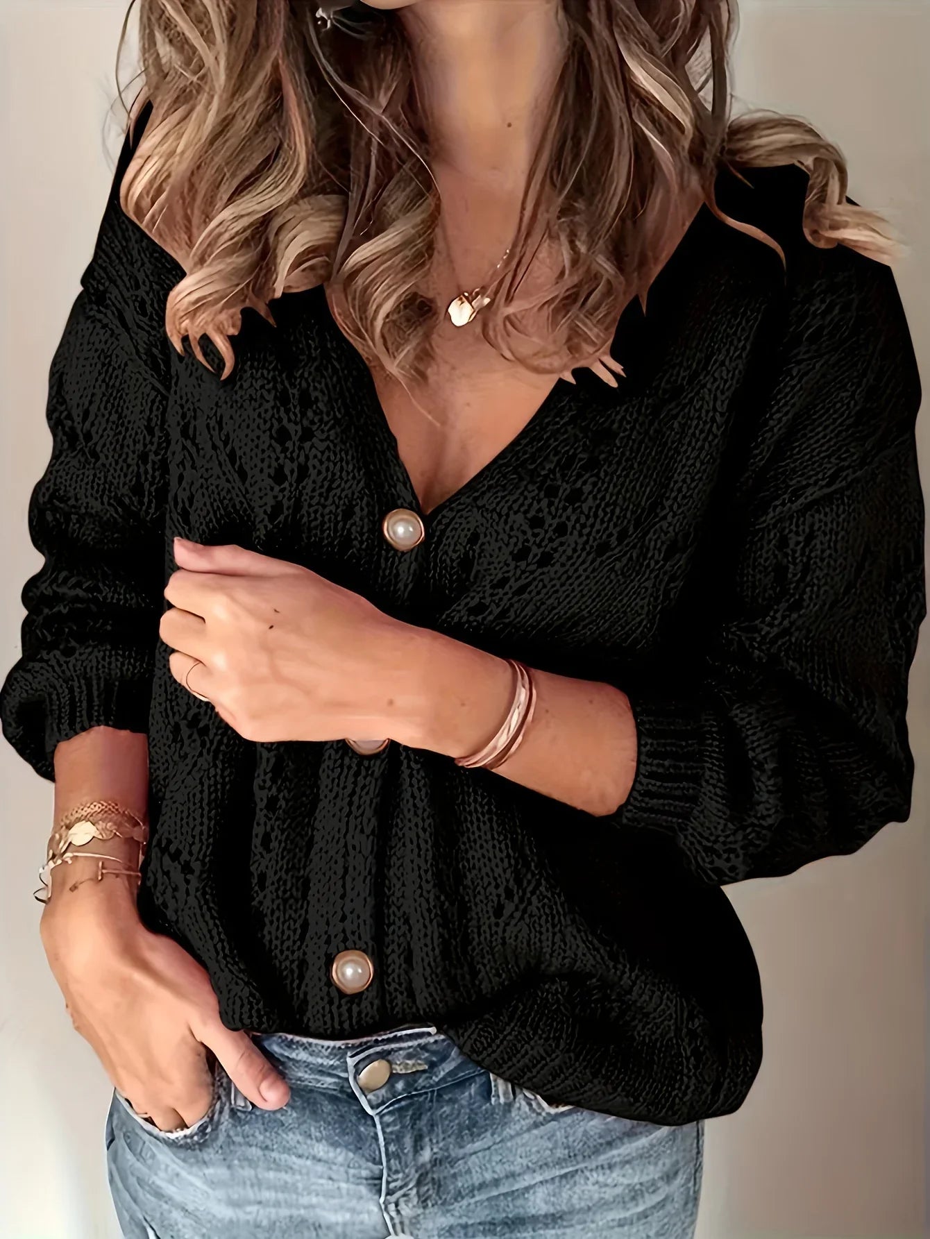 Amélie™ | Cardigan Tricoté à Boutons