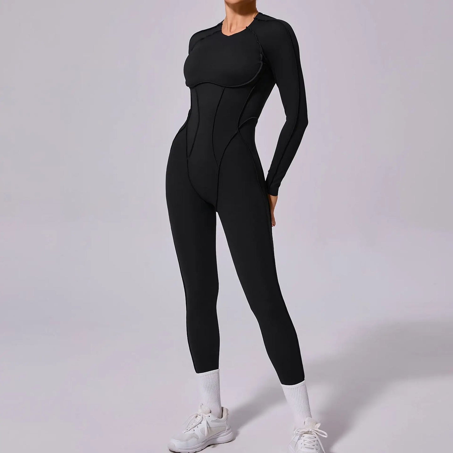 Combinaison de Yoga Femme Une-Pièce – Manches Longues