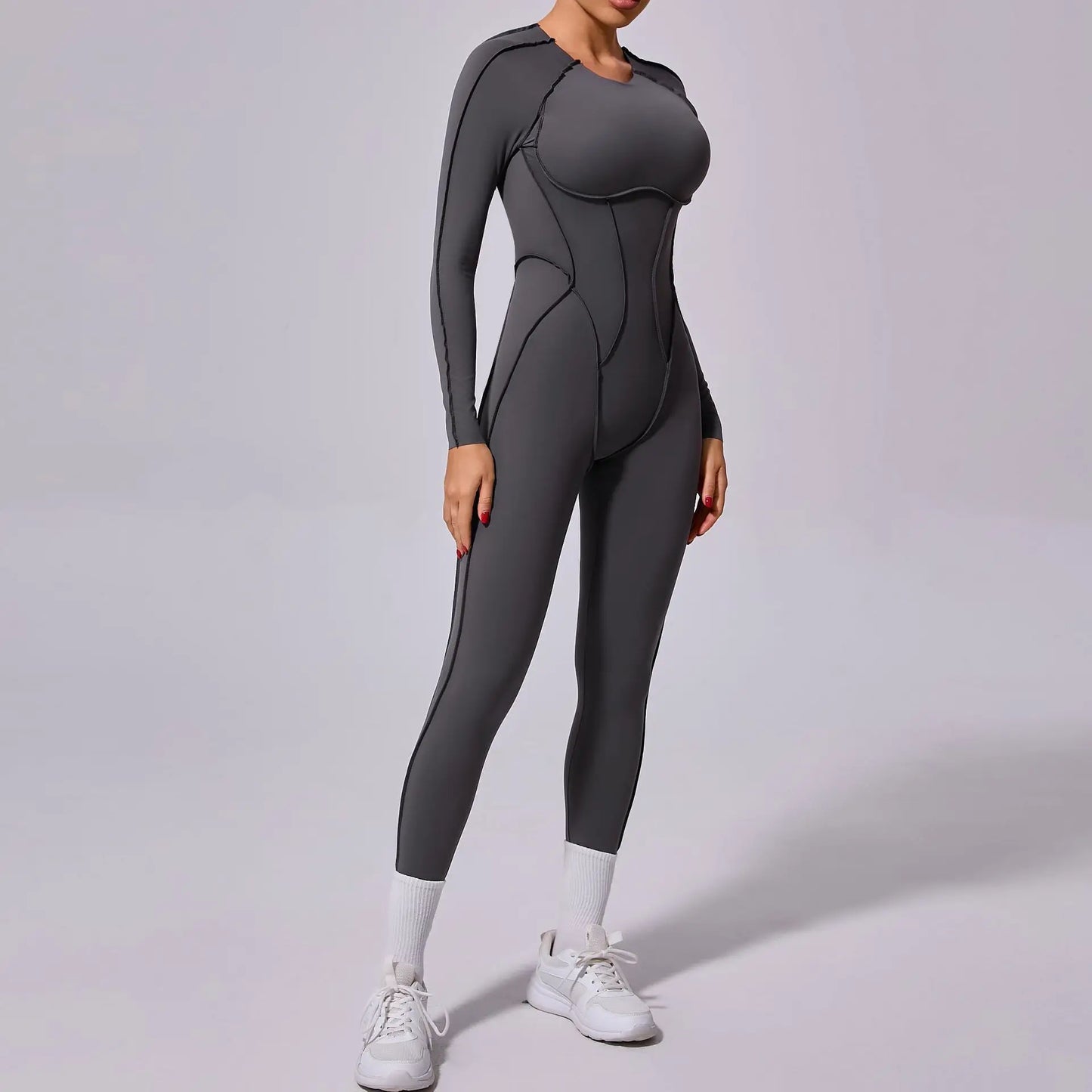 Combinaison de Yoga Femme Une-Pièce – Manches Longues