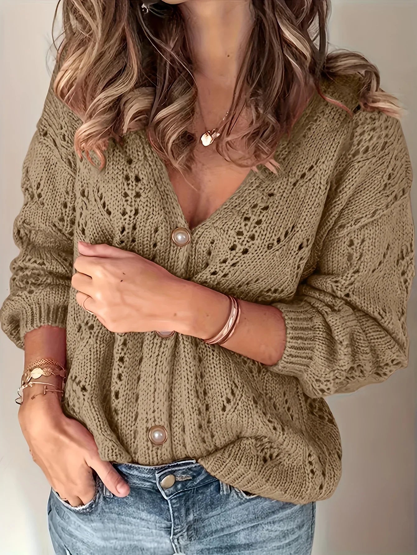 Amélie™ | Cardigan Tricoté à Boutons