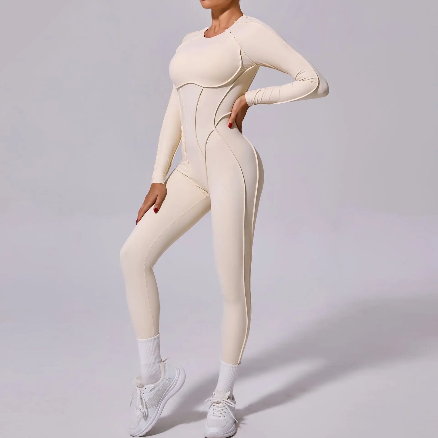 Combinaison de Yoga Femme Une-Pièce – Manches Longues
