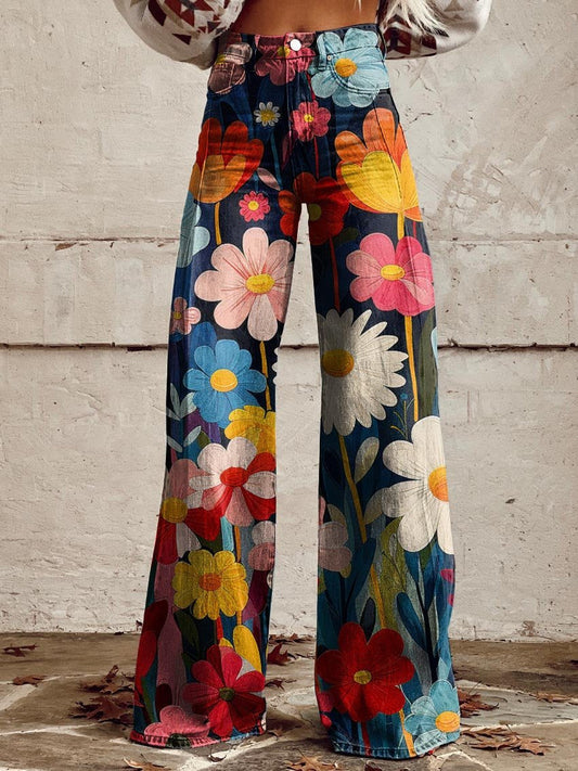 Floral™ | Pantalon large à fleurs